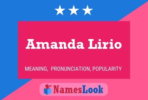 Poster del nome Amanda Lirio