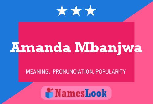 Poster del nome Amanda Mbanjwa