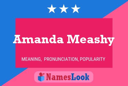 Poster del nome Amanda Meashy