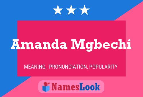 Poster del nome Amanda Mgbechi