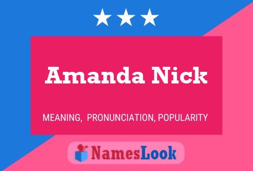 Poster del nome Amanda Nick