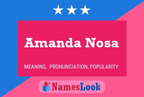 Poster del nome Amanda Nosa