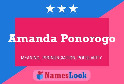 Poster del nome Amanda Ponorogo