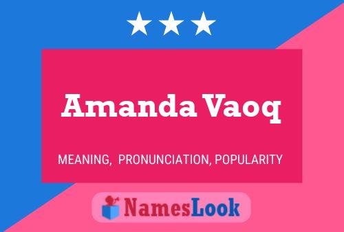 Poster del nome Amanda Vaoq