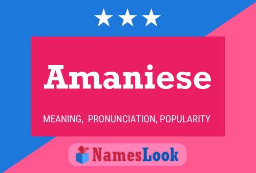 Poster del nome Amaniese