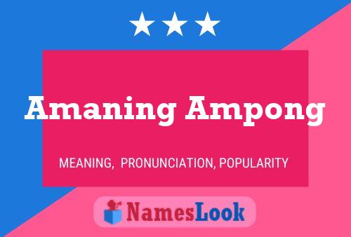 Poster del nome Amaning Ampong