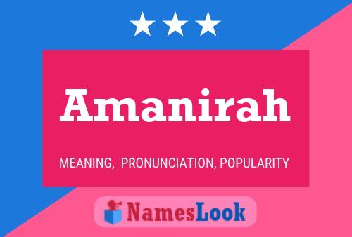 Poster del nome Amanirah