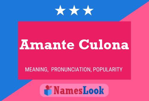 Poster del nome Amante Culona