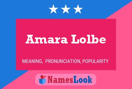 Poster del nome Amara Lolbe