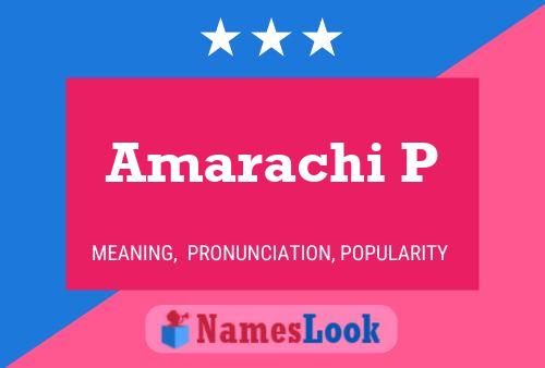 Poster del nome Amarachi P