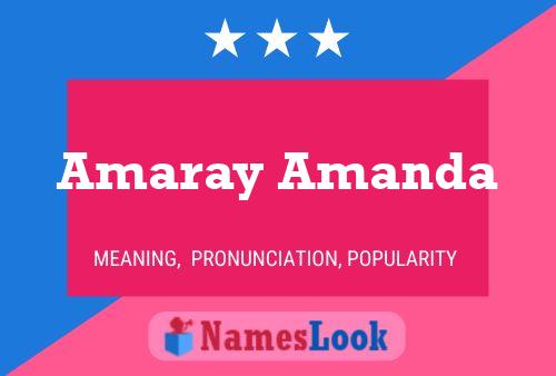 Poster del nome Amaray Amanda