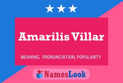 Poster del nome Amarilis Villar