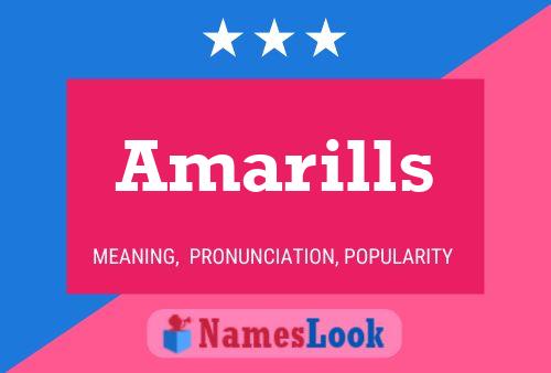 Poster del nome Amarills