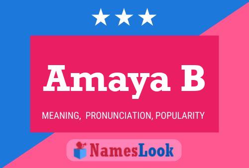 Poster del nome Amaya B