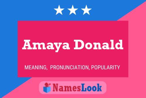 Poster del nome Amaya Donald