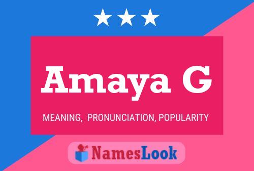 Poster del nome Amaya G