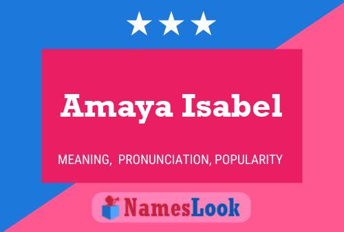 Poster del nome Amaya Isabel