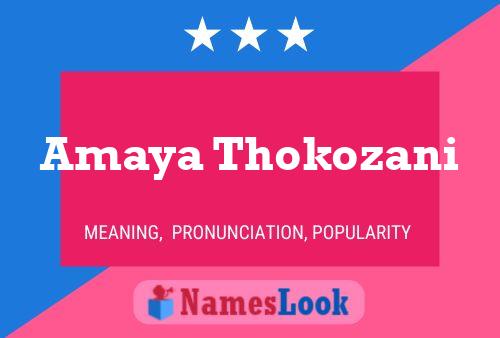 Poster del nome Amaya Thokozani