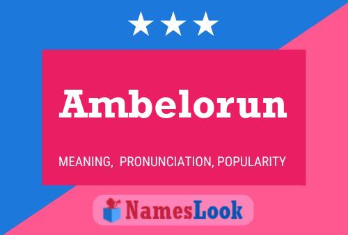 Poster del nome Ambelorun