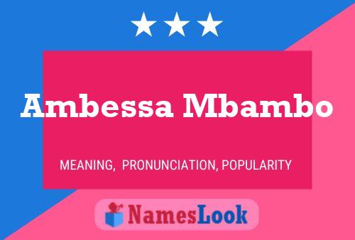 Poster del nome Ambessa Mbambo