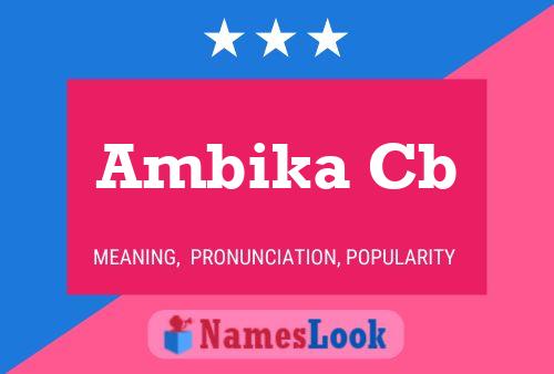 Poster del nome Ambika Cb