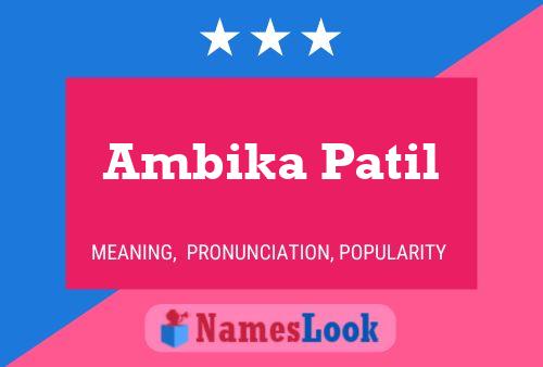 Poster del nome Ambika Patil