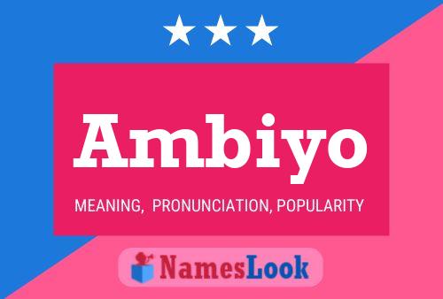 Poster del nome Ambiyo