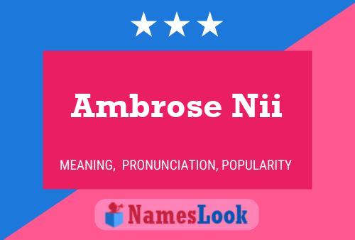 Poster del nome Ambrose Nii