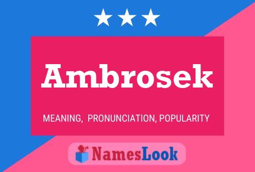 Poster del nome Ambrosek