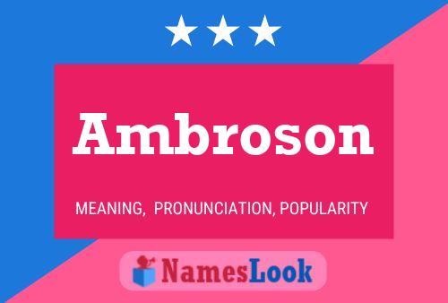 Poster del nome Ambroson