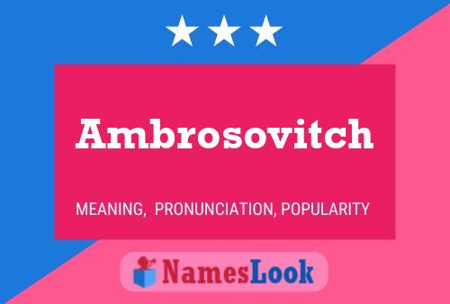 Poster del nome Ambrosovitch