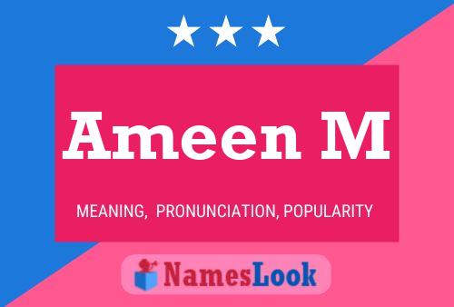 Poster del nome Ameen M