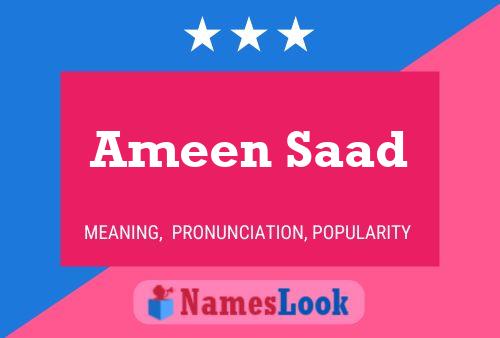 Poster del nome Ameen Saad