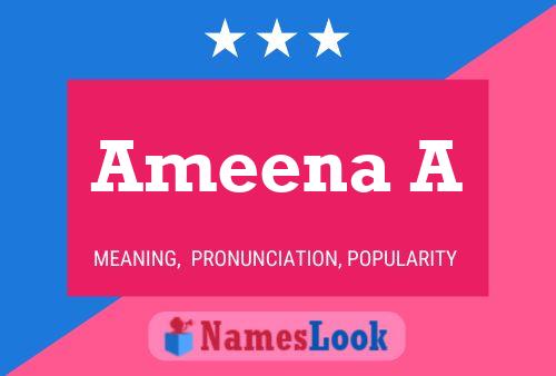 Poster del nome Ameena A