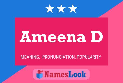 Poster del nome Ameena D