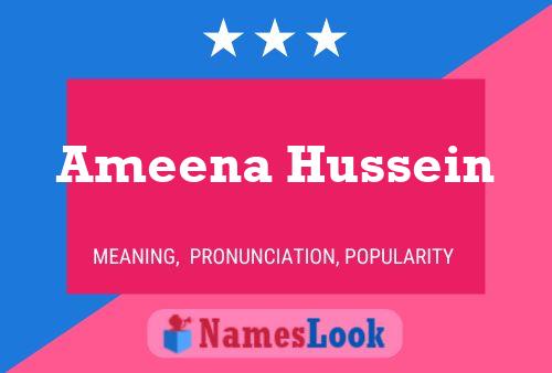 Poster del nome Ameena Hussein