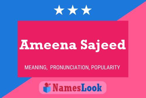 Poster del nome Ameena Sajeed