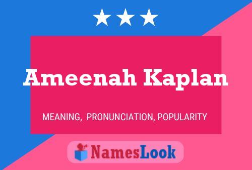 Poster del nome Ameenah Kaplan