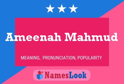 Poster del nome Ameenah Mahmud