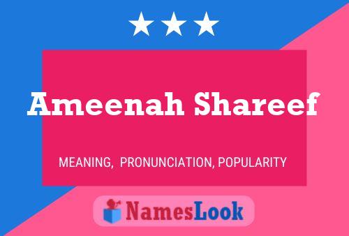 Poster del nome Ameenah Shareef