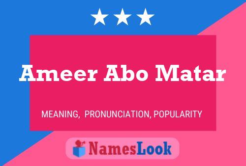 Poster del nome Ameer Abo Matar