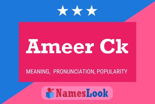 Poster del nome Ameer Ck