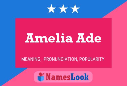 Poster del nome Amelia Ade