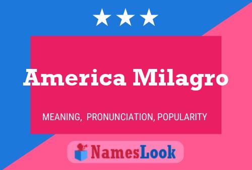 Poster del nome America Milagro