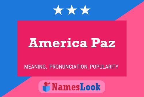 Poster del nome America Paz