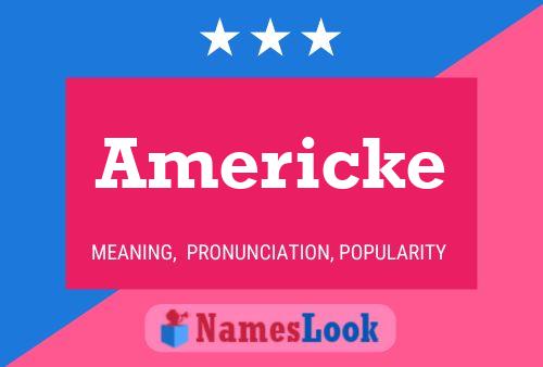 Poster del nome Americke