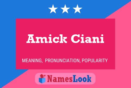 Poster del nome Amick Ciani