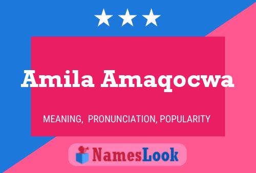 Poster del nome Amila Amaqocwa