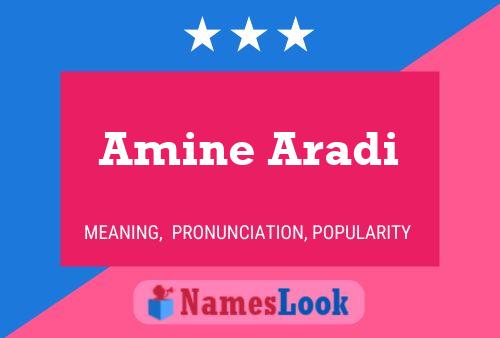 Poster del nome Amine Aradi