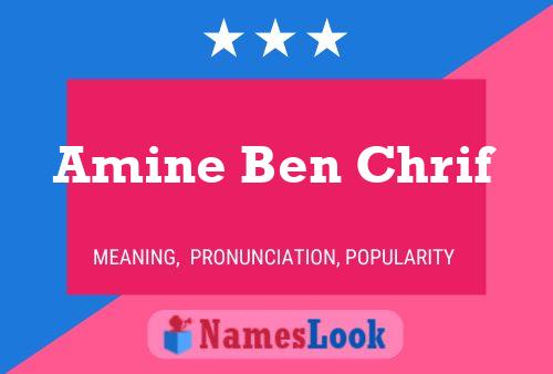 Poster del nome Amine Ben Chrif